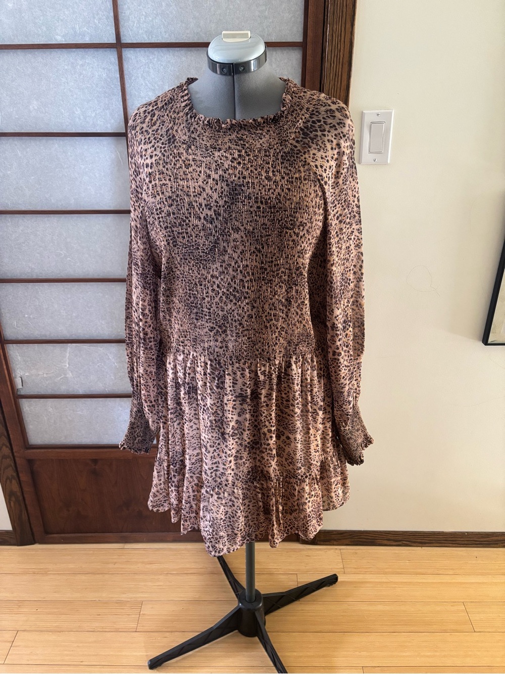 VGUC ML Monique Lhuillier Animal Print Long Dress US 10 (fits big)